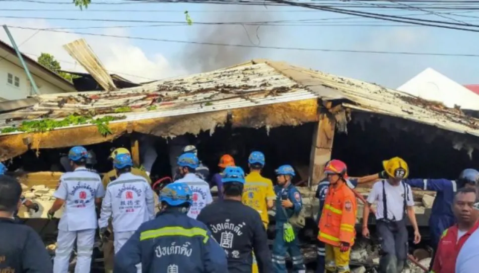 Bangkok home collapses after fire; 3 dead, several trapped