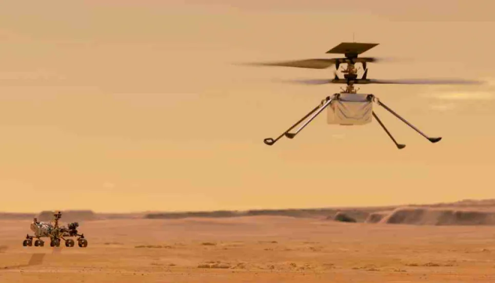 NASA flies helicopter on Mars, first for another planet