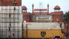 Wall-like containers placed at Red Fort ahead of Independence Day