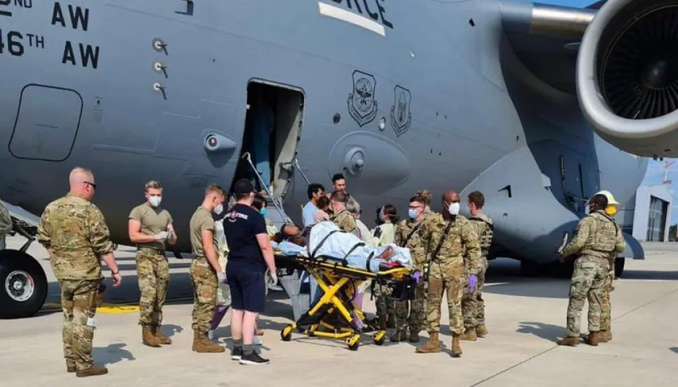 Afghan woman gives birth on US evacuation plane