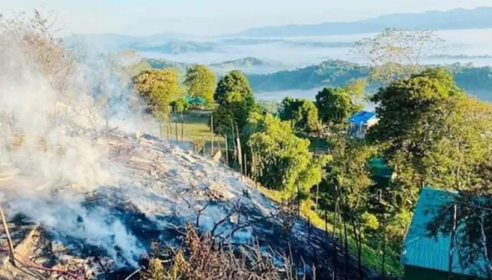 Fire ravages 3 resorts in Sajek