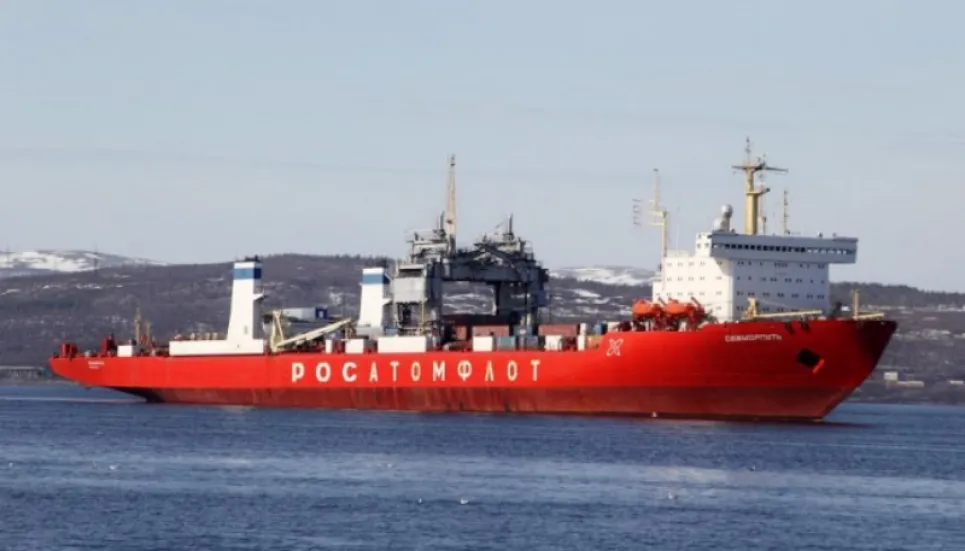 Nuclear cargo ship ‘Sevmorput' transports freight for RNPP