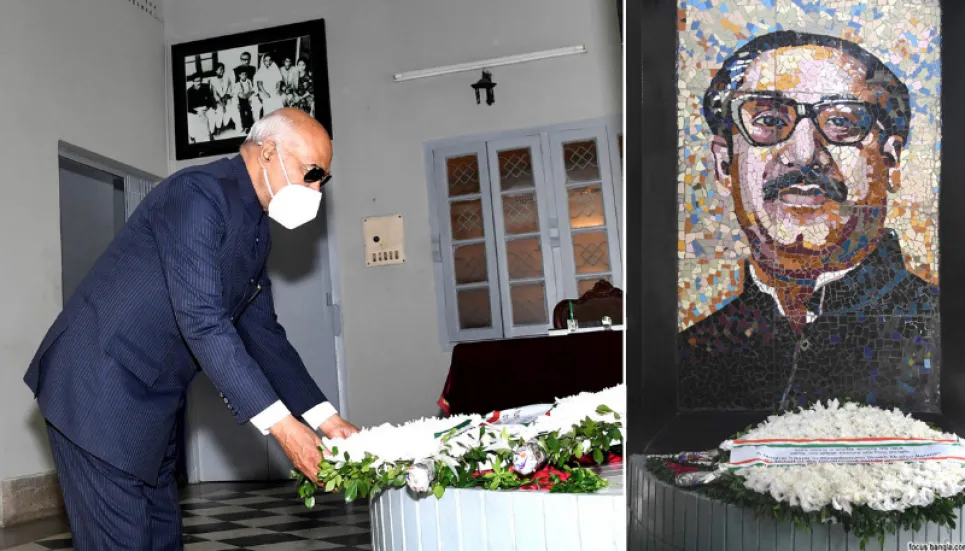 Indian president pays homage to Bangabandhu