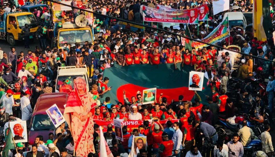 AL holds Victory Day march in Dhaka 