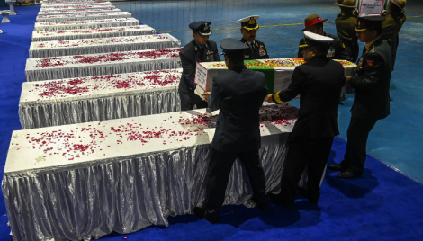 India defence chief's body arrives in Delhi