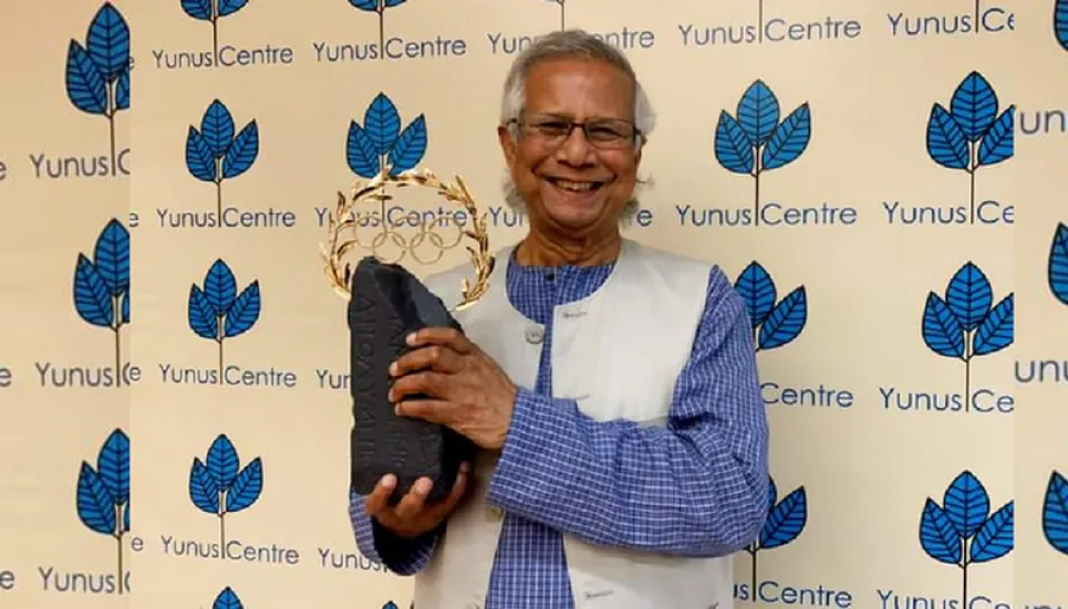 Yunus becomes second recipient of Olympic Laurel award 