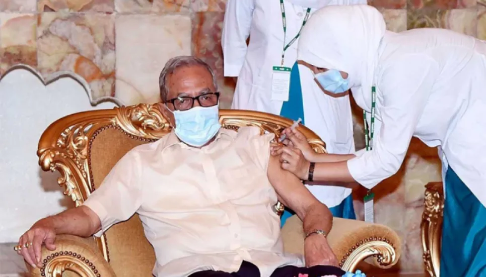 President takes 2nd shot of Covid vaccine