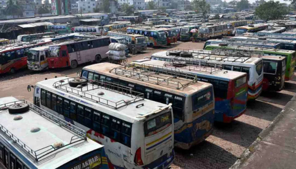 People suffer as transport strike begins in Sylhet