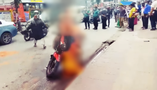 Angry ride-sharing biker sets bike ablaze in capital