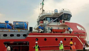 Russian ship carrying machinery for RNPP arrives at Mongla