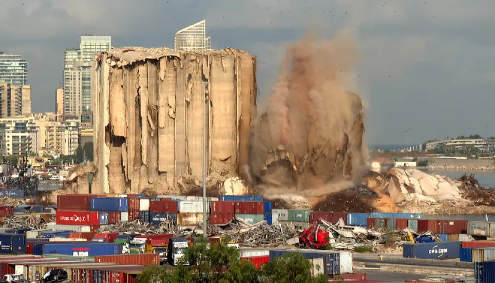 New silo collapse in blast-ravaged Beirut port