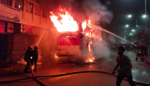 3 buses set on fire in Dhaka’s Maniknagar