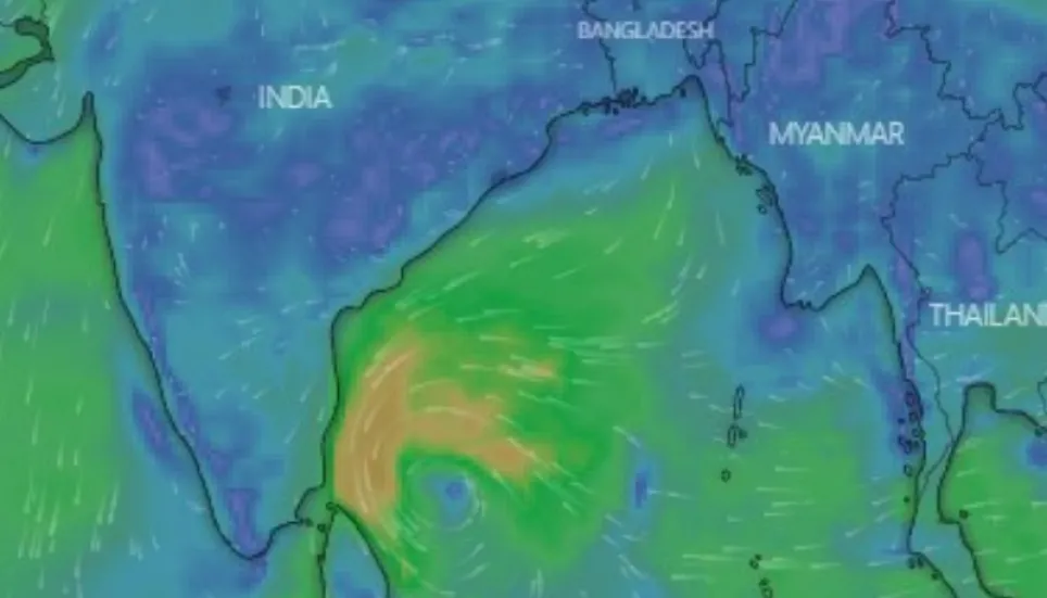 Depression over Bay likely to move west-southwestwards