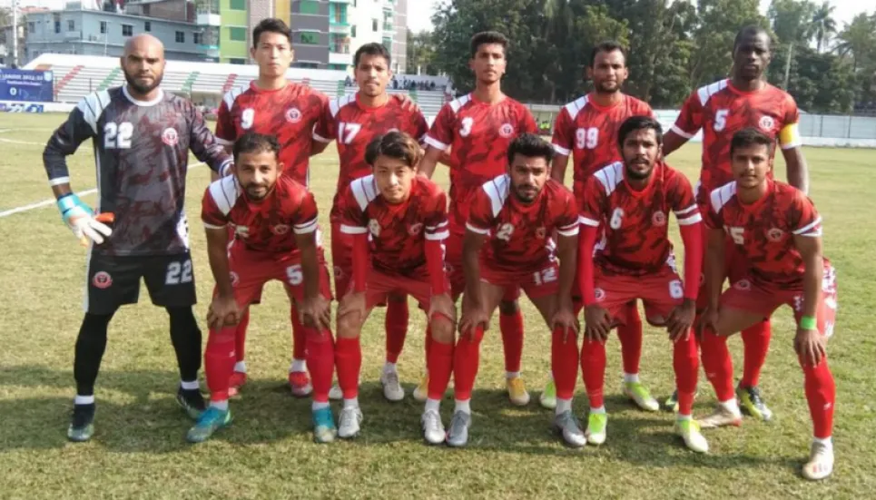 Muktijoddha clinch victory by a late goal 