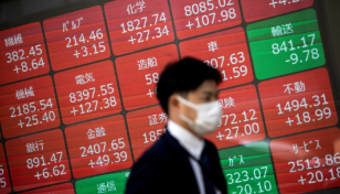 Asian markets drop with Wall St