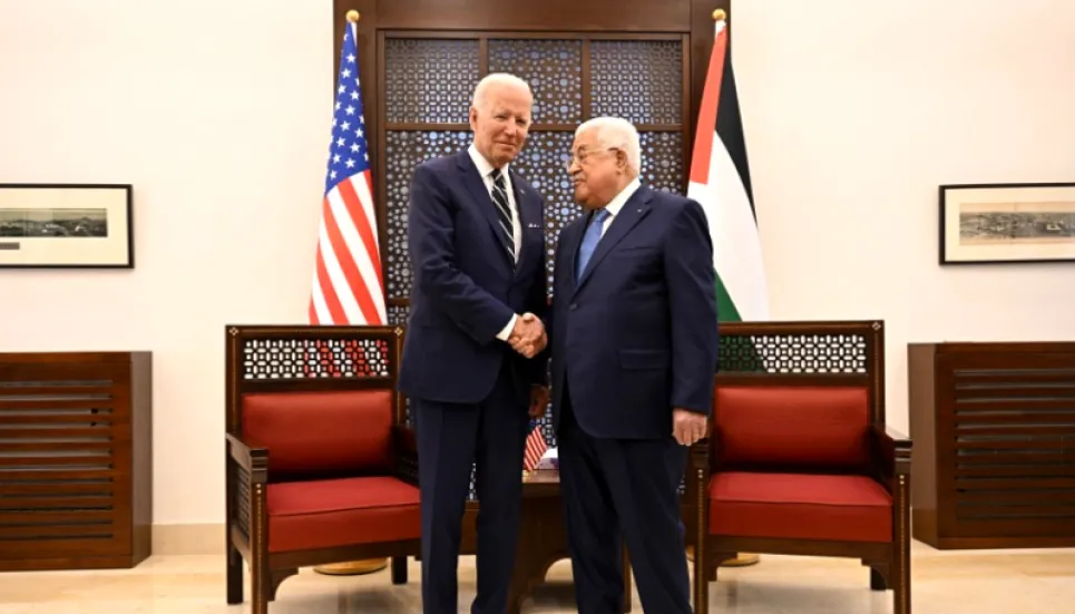 Biden meets Palestinian leader ahead of Saudi visit