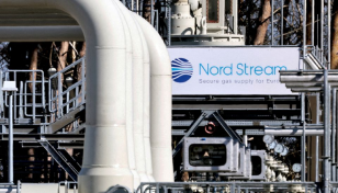 Physical flows through Nord Stream 1 pipeline dip