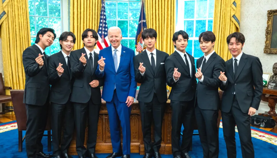 K-pop supergroup BTS meets Biden