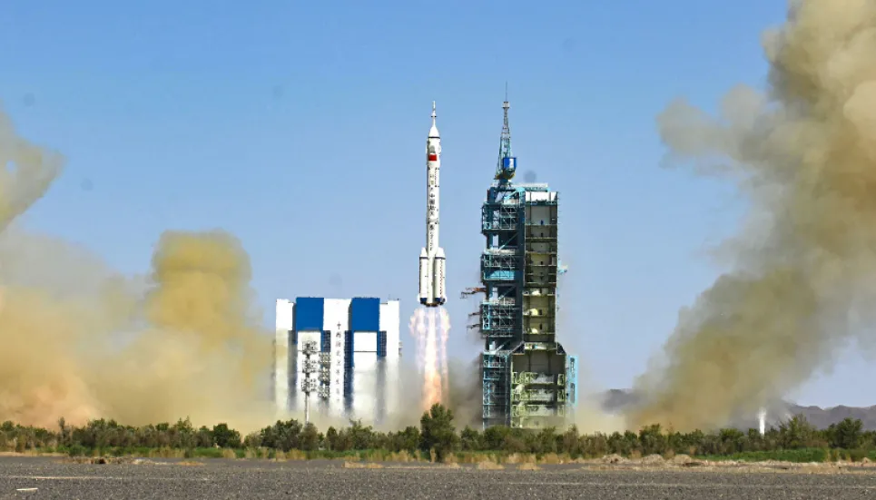 China sends three astronauts to complete space station