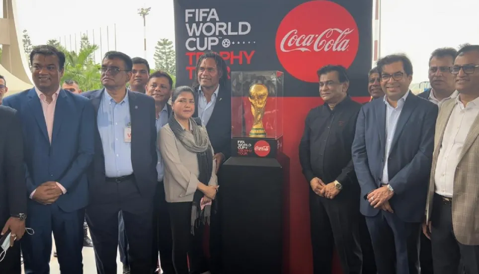 FIFA World Cup Trophy arrives in Dhaka