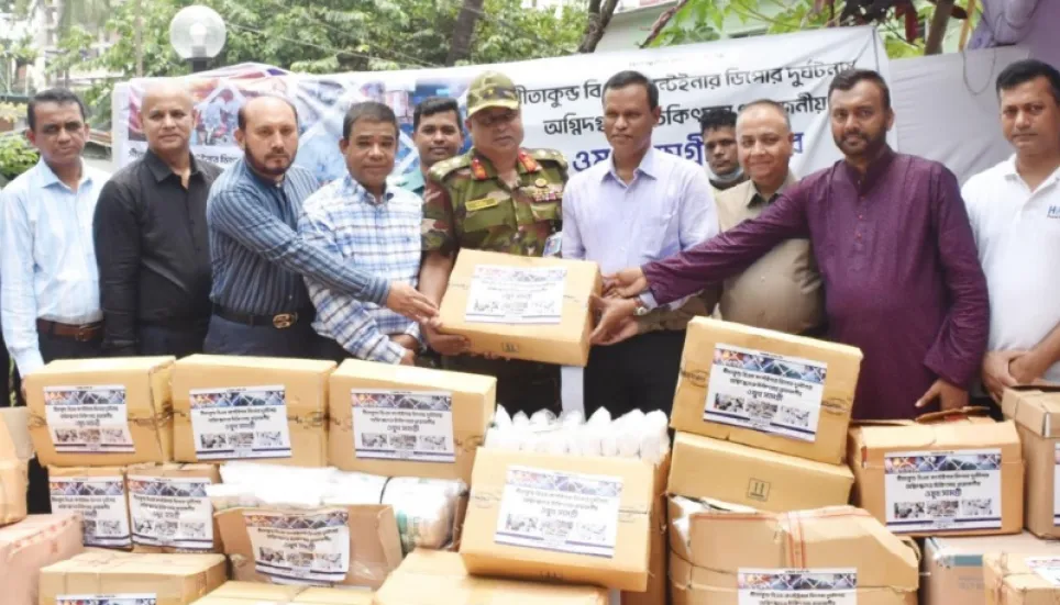 REHAB donates medicine, medical equipment for BM depot fire victims