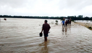 Major rivers in north-east Bangladesh rising