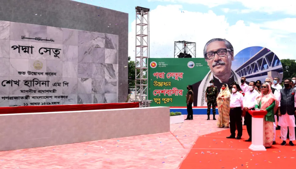 PM Sheikh Hasina inaugurates Padma Multipurpose Bridge