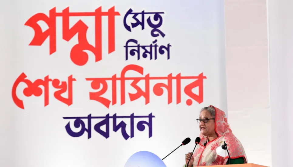 Padma Bridge now stands on mighty river ignoring all conspiracies: PM