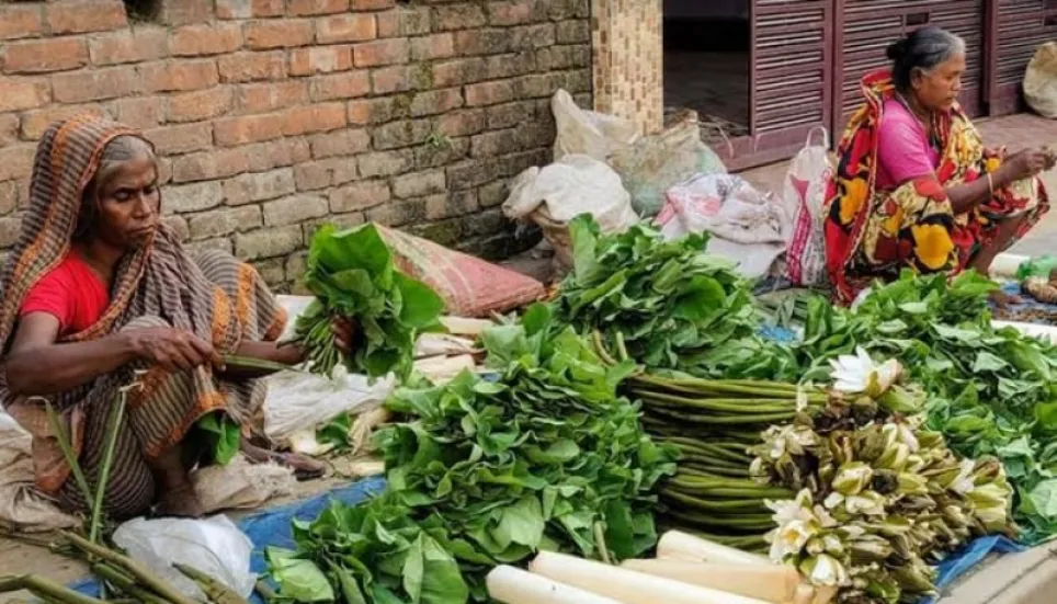 Summer vegetables appear abundantly in Rajshahi markets