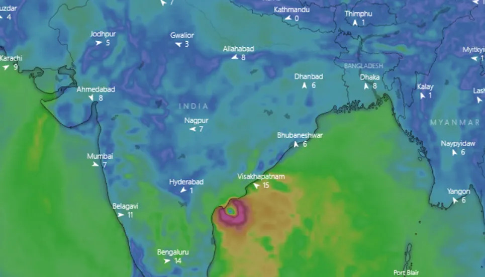 Cyclone Asani recurves, likely to weaken into deep depression