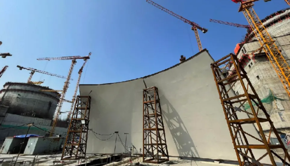 Installation of outer containment dome at RNPP unit-1 in October