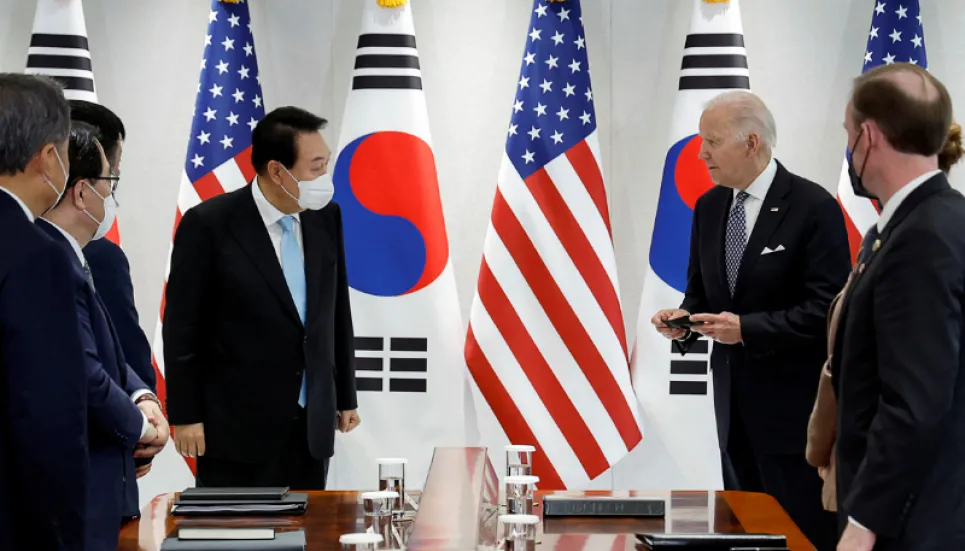 Biden, S Korea's Yoon vow to deter N Korea but offer Covid-19 aid