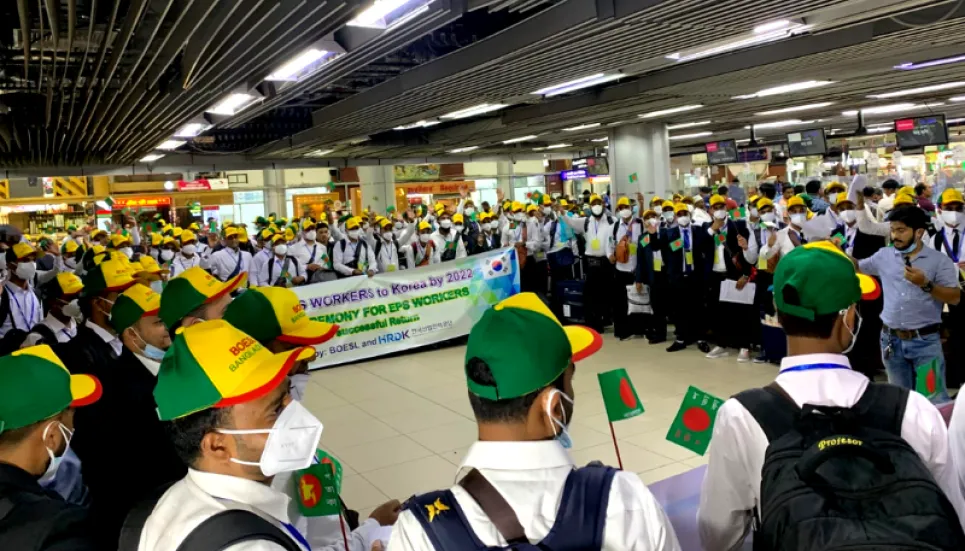 Record number of Bangladesh workers leave for South Korea Tuesday