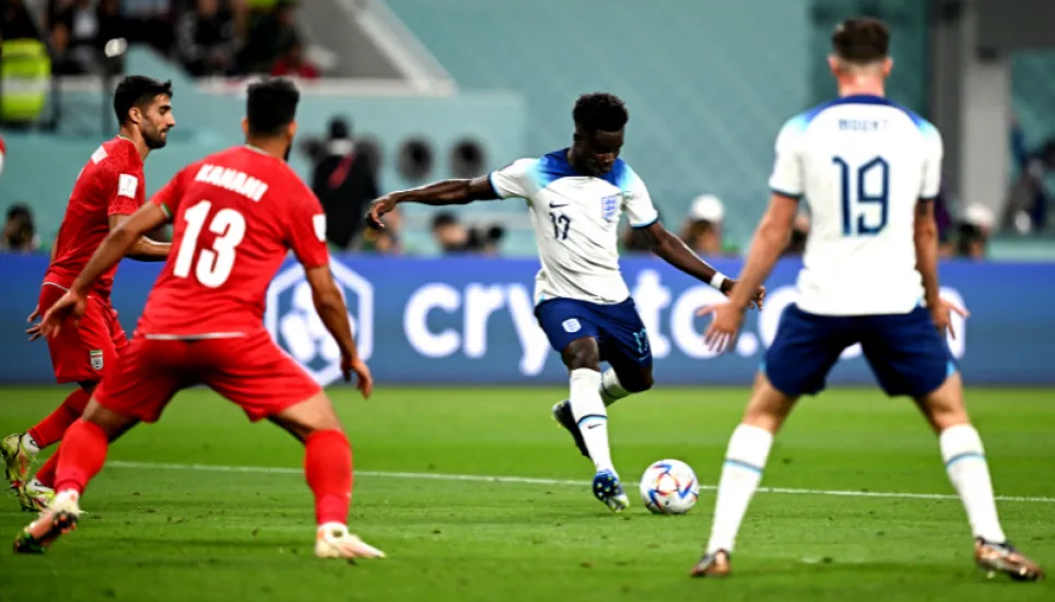 Saka, Bellingham sparkle as England crush Iran