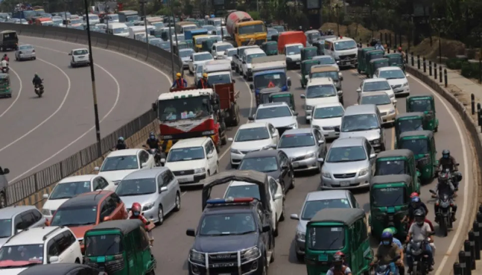 Limited traffic on Dhaka airport road for 17 nights 