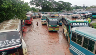 People suffer amid bus strike in Sunamganj