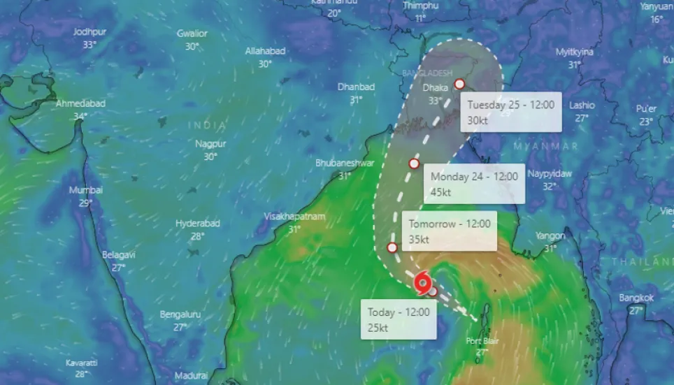 Low pressure over Bay turns into depression