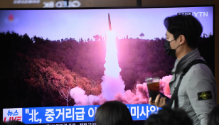 NK fires 'medium range or longer' ballistic missile