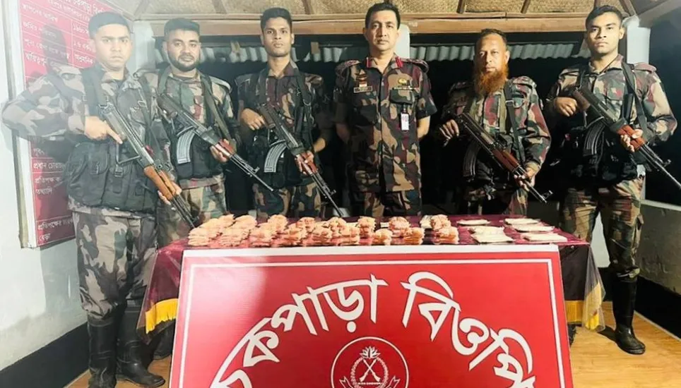 Huge haul of drugs busted at C’nawabganj border: BGB