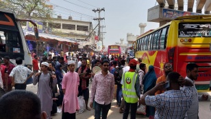 Heavy pressure of vehicles in Gazipur