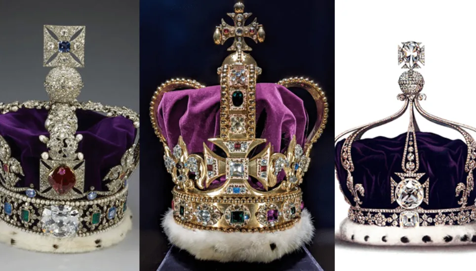 Three crowns, two carriages, one coronation