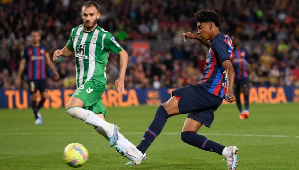 Lamine Yamal becomes Barca's youngest ever La Liga player