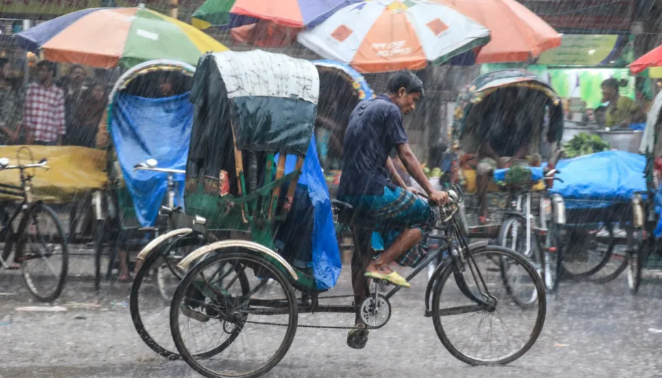 Rains, thundershowers likely in Dhaka over 24hrs