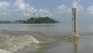 Brahmaputra water overflows in Gaibandha