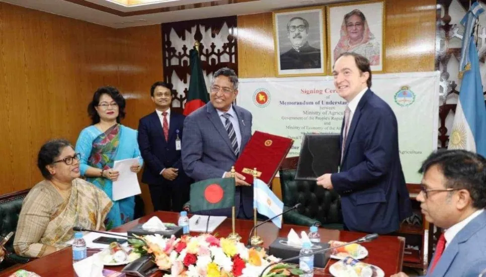 Bangladesh, Argentina sign maiden MoU for agricultural co-op