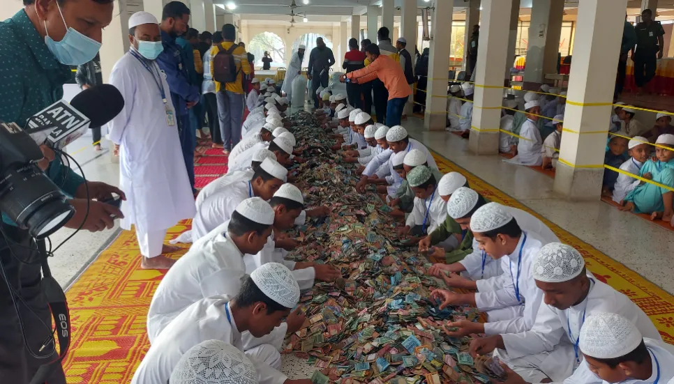 Donation boxes at Pagla Masjid yield record amount