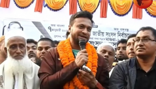 Shakib’s election campaign in Magura in full force