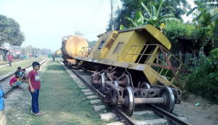 Freight train derails in Habiganj