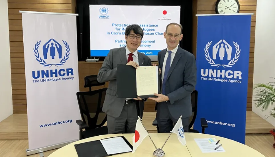 Japan, UNHCR sign $4.5 million agreement to support Rohingya 