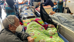 Elderly patients fill hospitals in Shanghai Covid surge